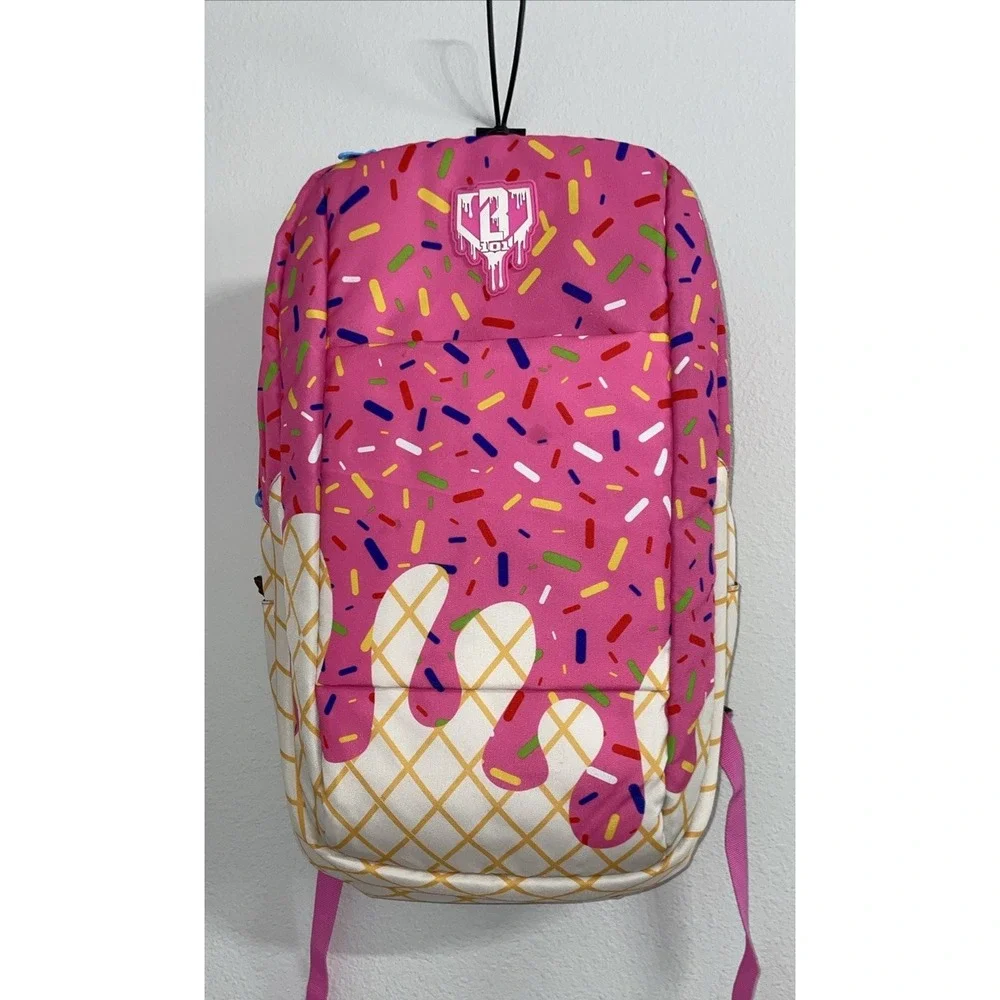 Baseball Lifestyle 101 Pink Ice Cream Drip Backpack Strawberry Colorway